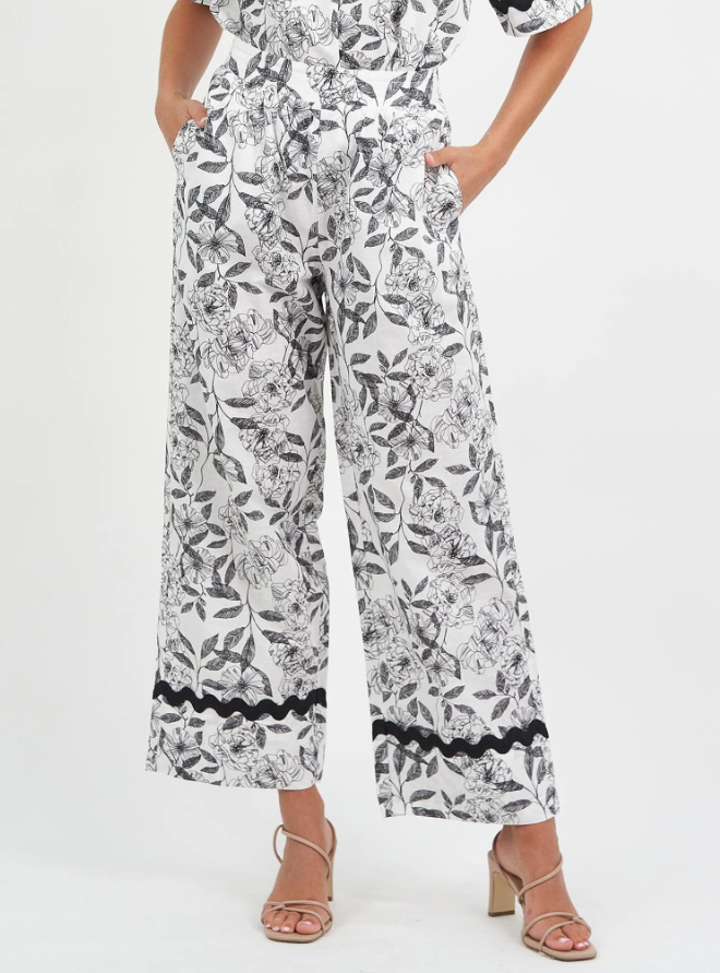 LBT204-216 RIC RAC PANT BLACK