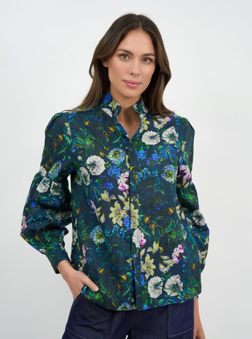 LBT185-335 ELLEN LS TOP NAVY BOTAN