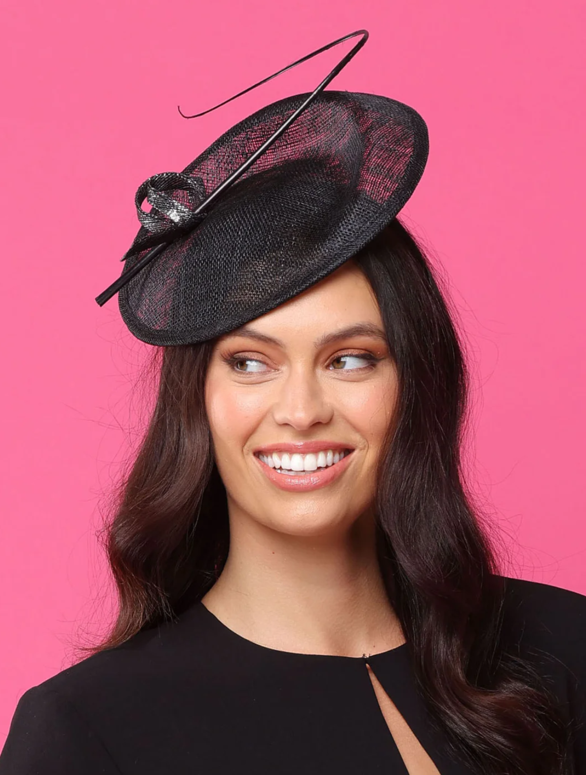 ZEYA FASCINATOR BLACK