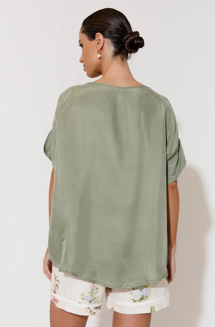 ADORNE GRETA CUPRO TOP KHAKI
