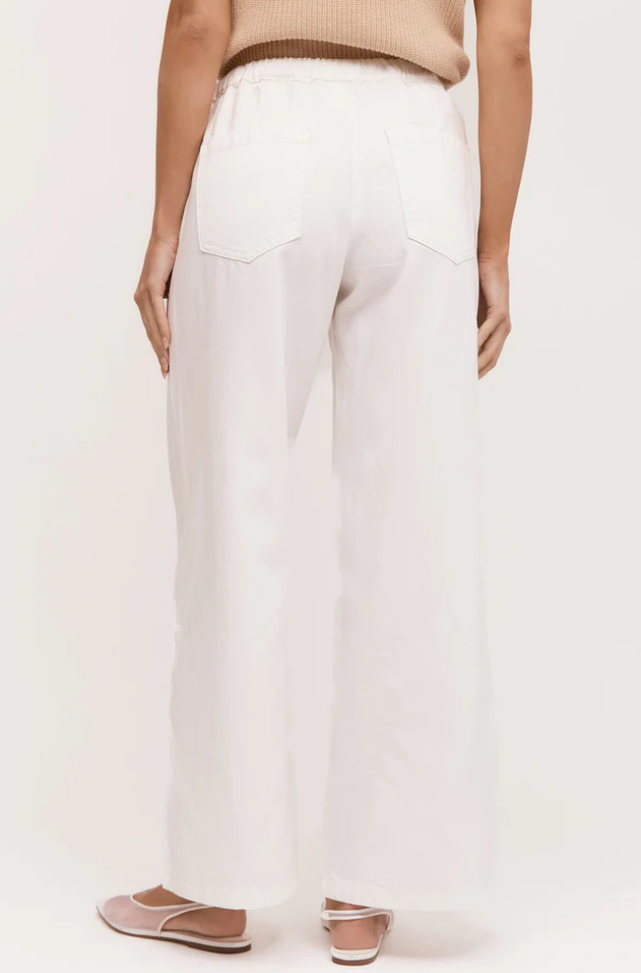 ADORNE ROMY DENIM PANT WHT
