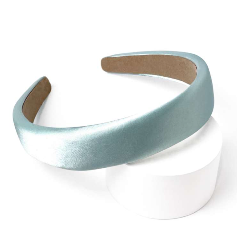 SACHA SATIN HEADBAND BLUE