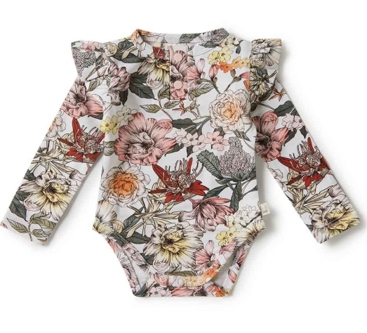 SNUGGLE HUNNY AUSTRALIANA LONG SLEEVE ORGANIC BODYSUIT