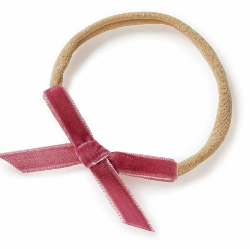 SNUGGLE HUNNY MAUVE VELVET BOW