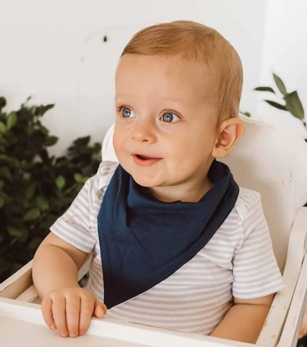 NAVY ORGANIC DRIBBLE BIB
