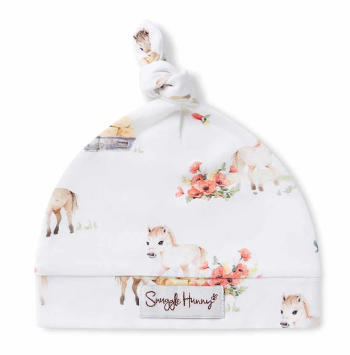 SNUGGLE HUNNY PONY PALS ORGANIC KNOTTED BEANIE