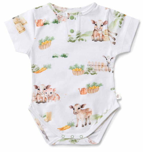 SNUGGLE HUNNY FARM ORGANIC SHORT SLEEVE BODYSUIT