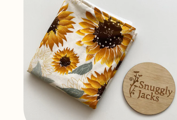 SUNFLOWERS BURP CLOTH
