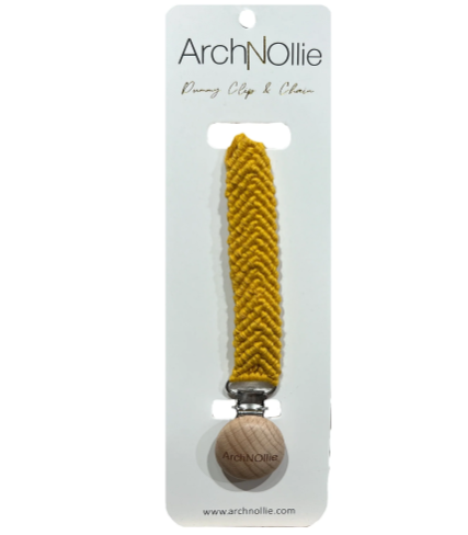 HERRINGBONE DUMMY CLIP MUSTARD