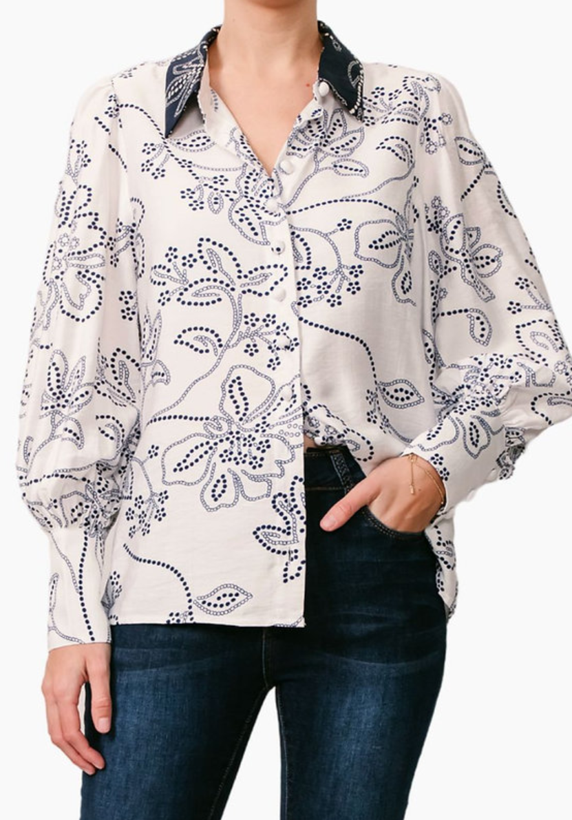 EMBER BLOUSE NAVY