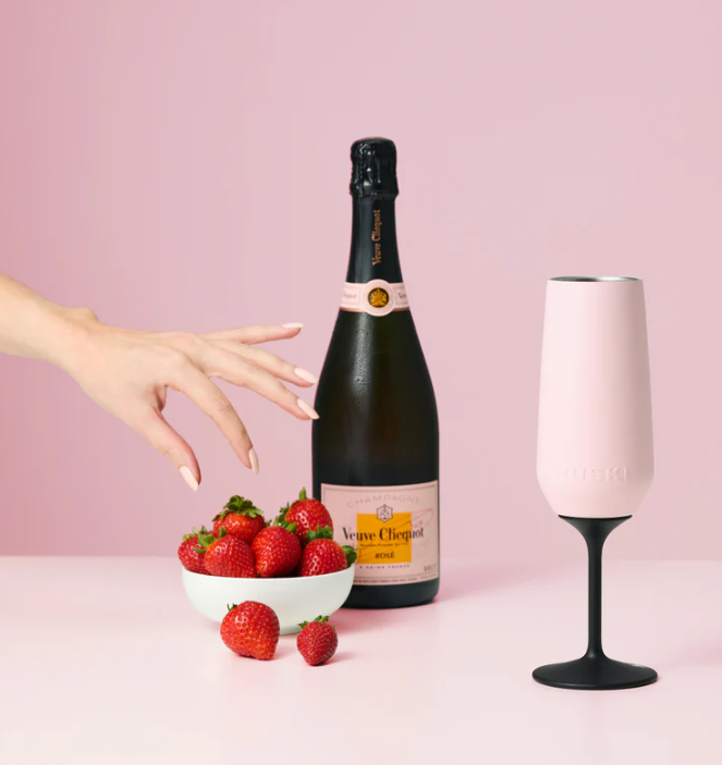 HUSKI CHAMPAGNE FLUTE POWDER PINK