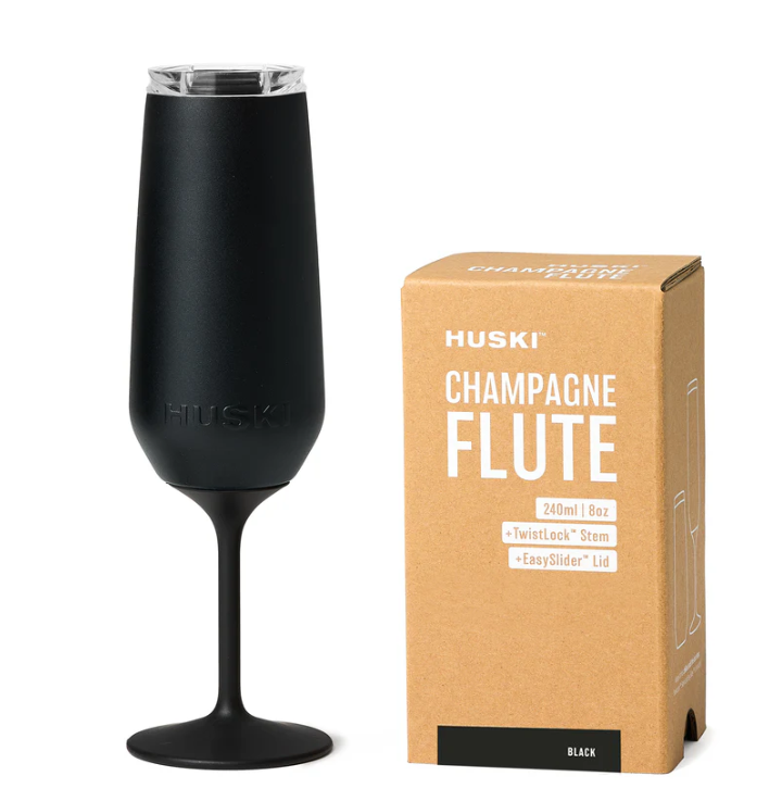 HUSKI CHAMPAGNE FLUTE BLACK