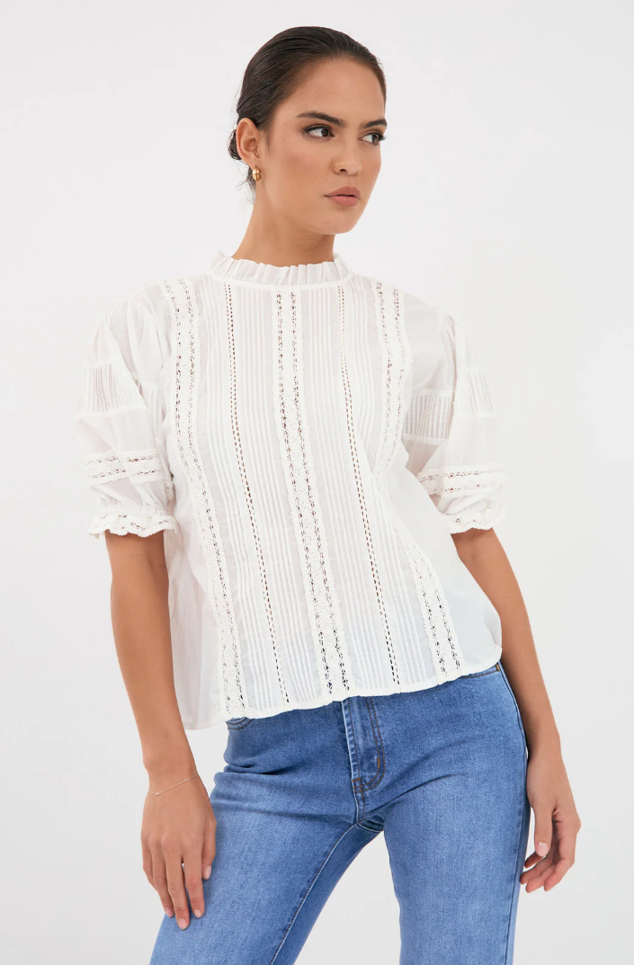 ADORNE BAMBI BOHO COTTON TOP WHITE