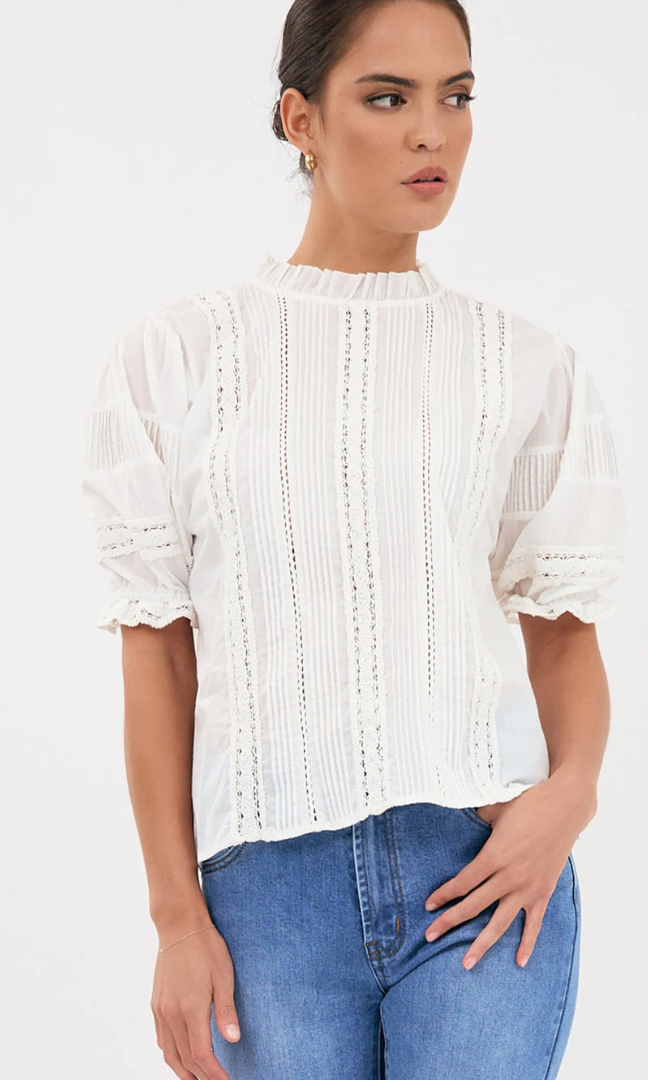ADORNE BAMBI BOHO COTTON TOP WHITE