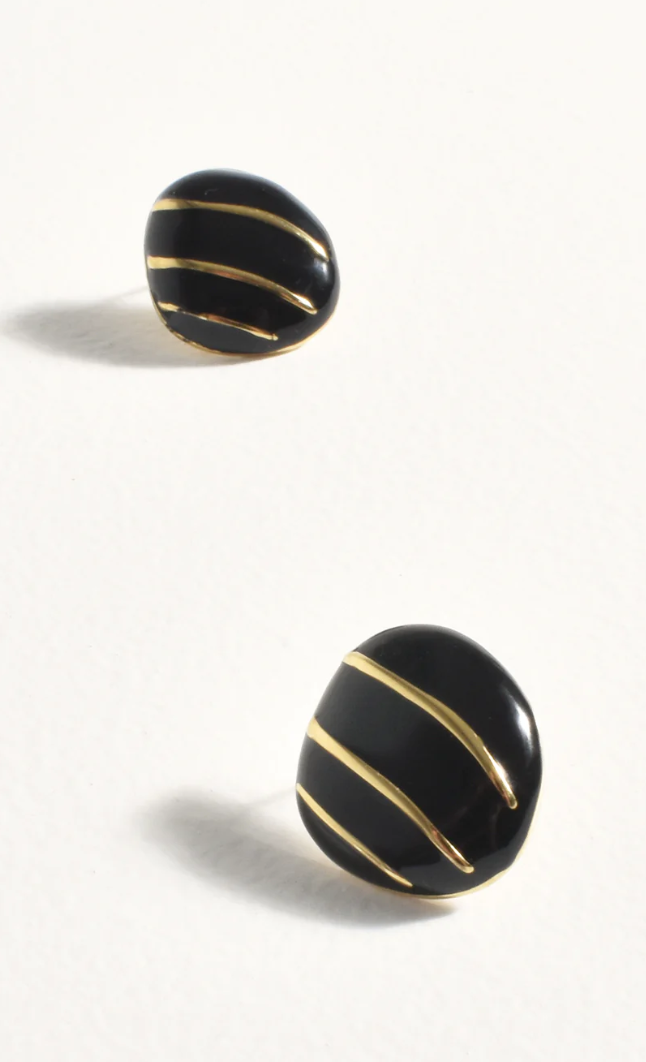 ADORNE STRIPE STUD EARRINGS