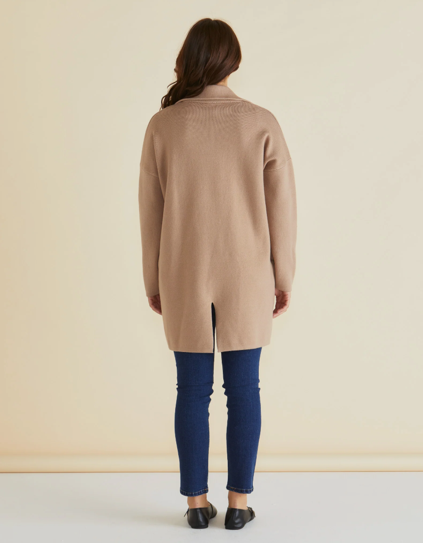 BETTY BASICS BRISTOL COATIGAN SAND