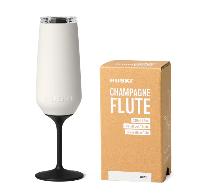 HUSKI CHAMPAGNE FLUTE WHITE