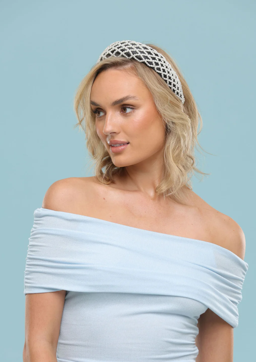 VALENCIA HEADBAND WHITE