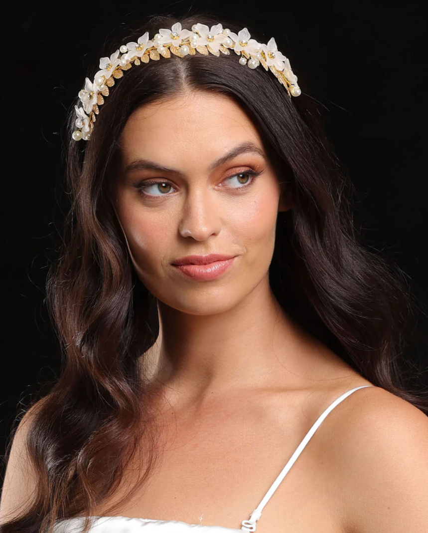 FLEUR PEARL FLOWER HEADBAND