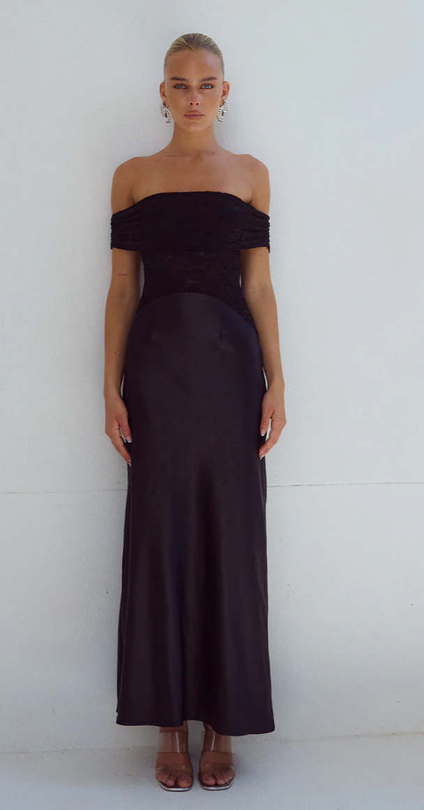 AMORET MIDI DRESS BLACK