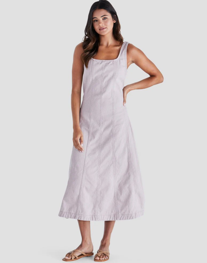 SASS AINSLEY DRESS BLUSH DENIM