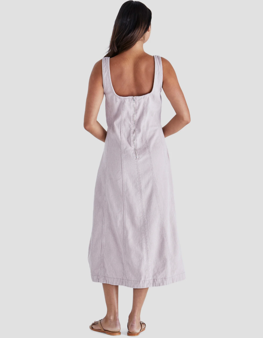SASS AINSLEY DRESS BLUSH DENIM