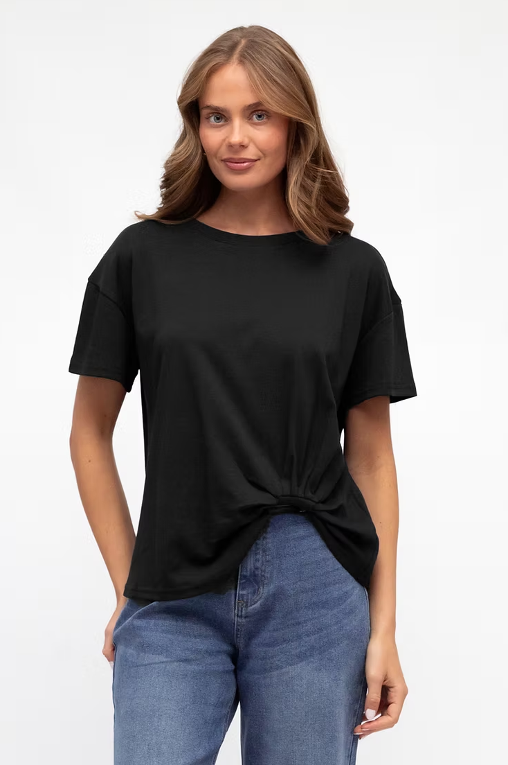 EASY TUCK TEE BLACK