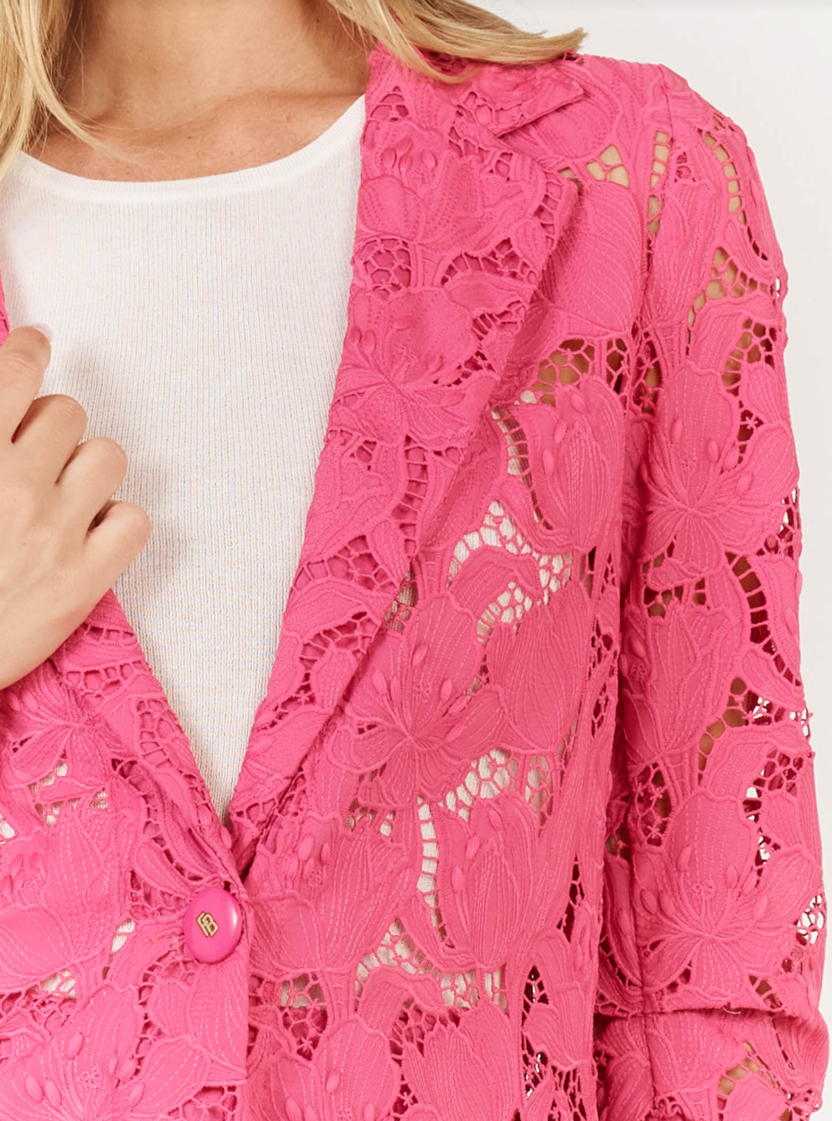 FATE & BECKER WORTH IT BLAZER HOT PINK