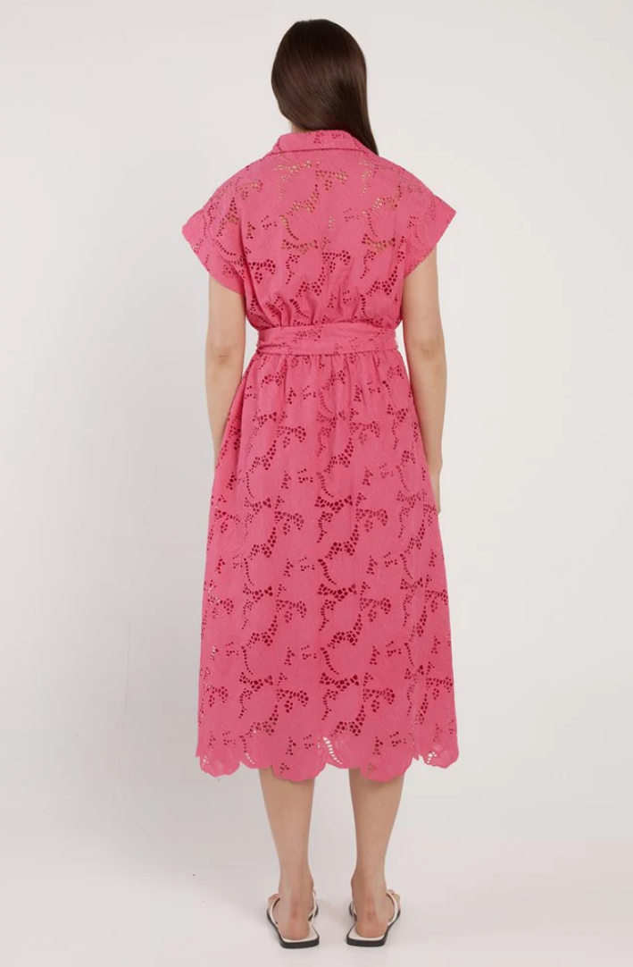 F&B WORTH IT DRESS HOT PINK