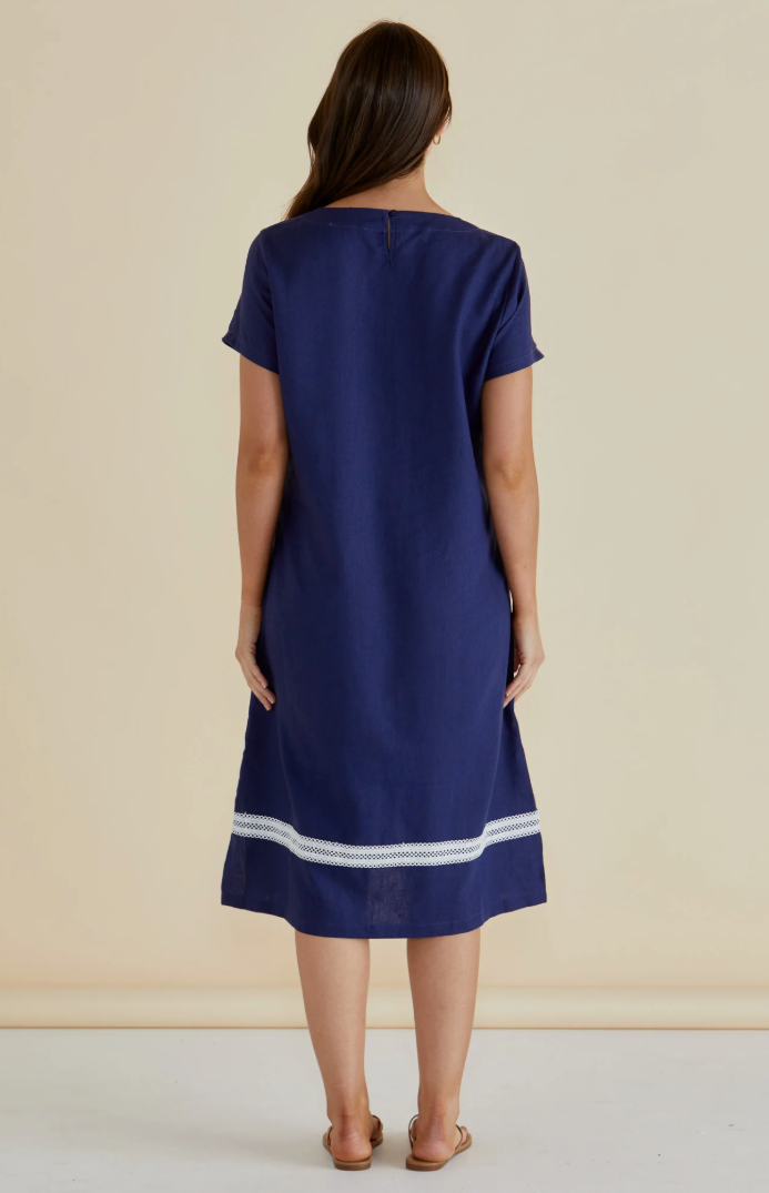 BETTY BASICS ELWOOD DRESS NAVY