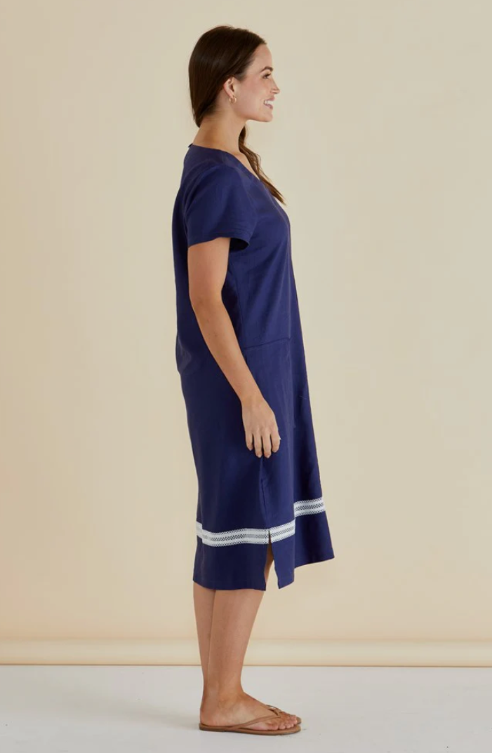 BETTY BASICS ELWOOD DRESS NAVY