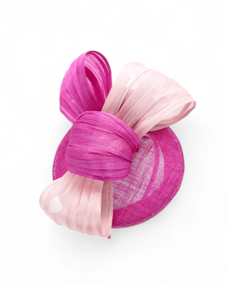 HEATHER FASCINATOR HOT PINK