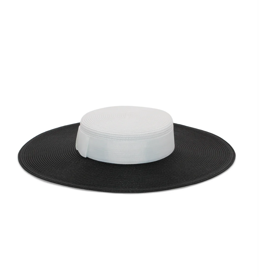 DOMINO BOATER BLACK & WHITE