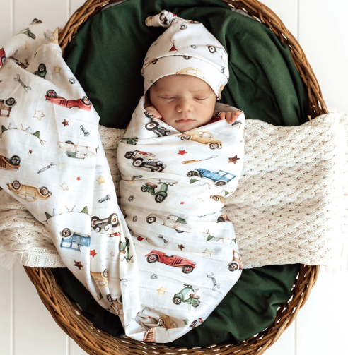 VINTAGE CARS MUSLIN WRAP