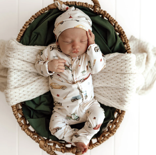 SNUGGLE HUNNY VINTAGE CARS SNUGGLESUIT CONVERTIBLE ROMPER