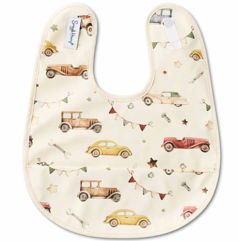 VINTAGE CARS SNUGGLE BIB
