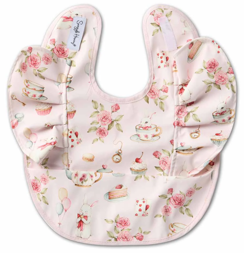 SNUGGLE HUNNY ALICE'S TEA PARTY FRILL BIB