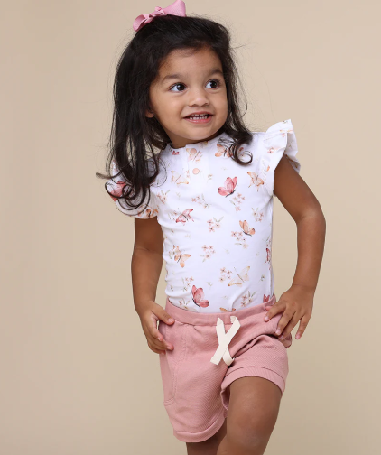 SNUGGLE HUNNY BUTTERFLY SHORT SLEEVE BODYSUIT