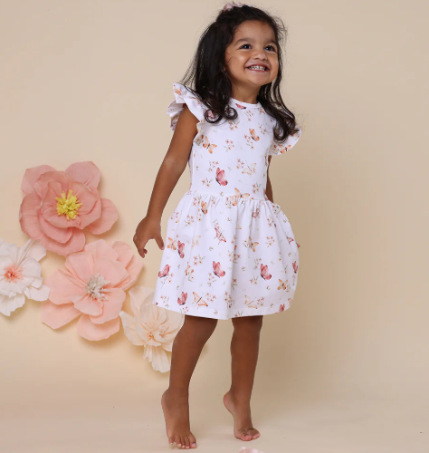 SNUGGE HUNNY BUTTERFLY SHORT SLEEVE DRESS