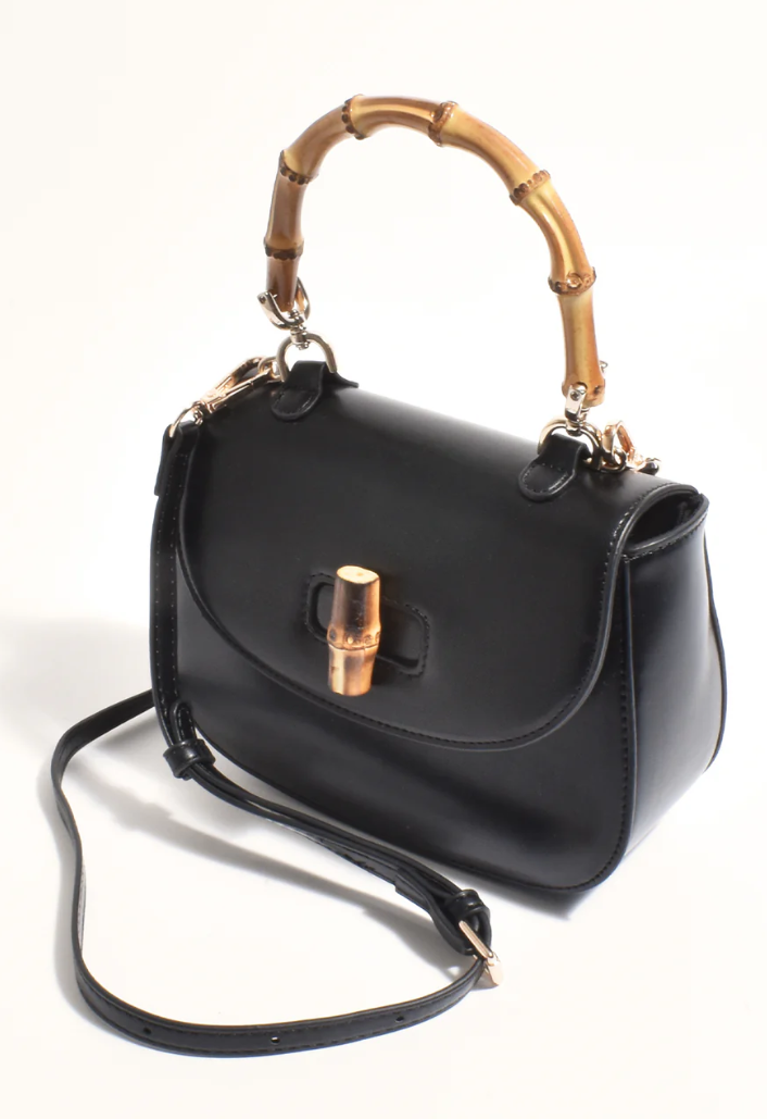 MARISSA CURVED MINI BAG BLACK