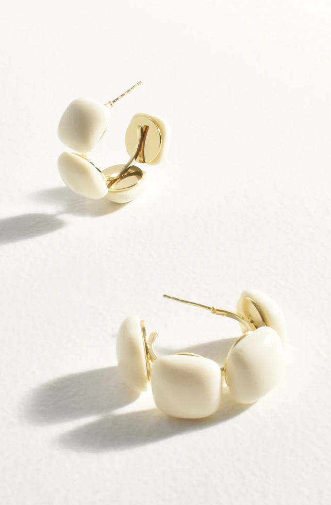 MINI RESIN HOOP EARRINGS