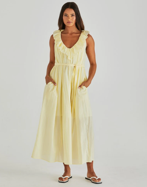 SASS LILLA RUFFLED NECK DRESS