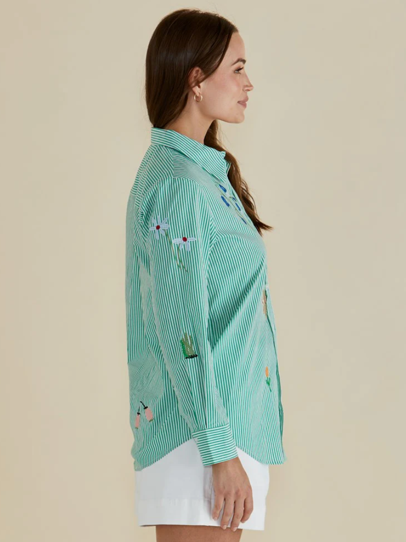 BETTY BASICS KIMMIE FLORAL SHIRT