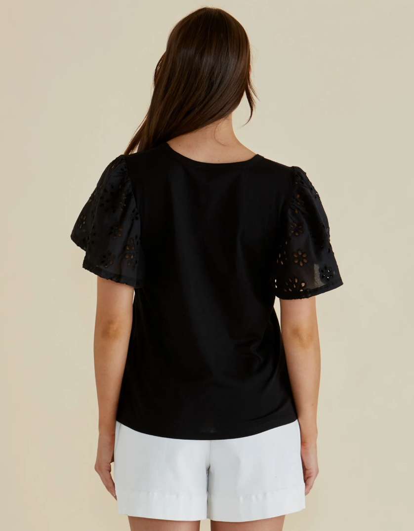 BETTY BASICS LOTTIE TEE BLACK