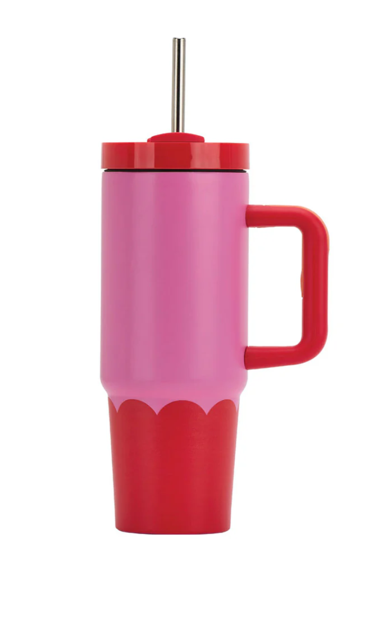 SUPER SIP STAINLESS WAVE PINK RED