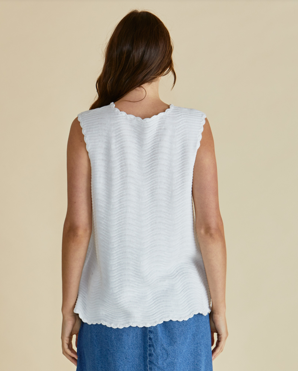 BETTY BASICS AVIVA TANK WHITE STRIPE