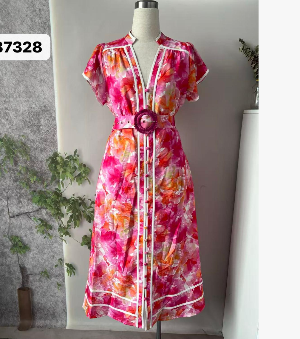 LORRAINE ORAN FLORAL MAXI DRESS