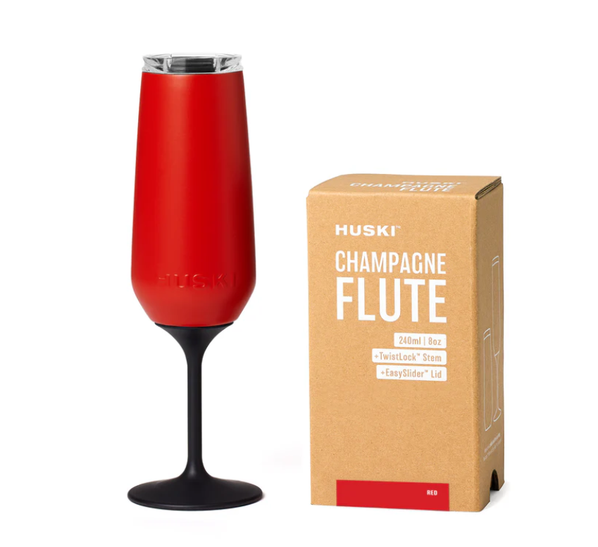 HUSKI CHAMPAGNE FLUTE RED