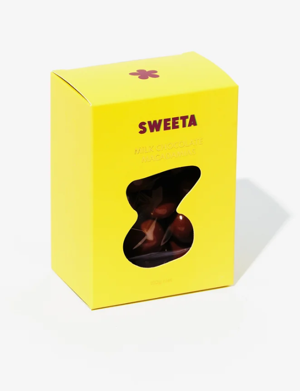 SWEETA MILK CHOCOLATE MACADAMIAS 100G