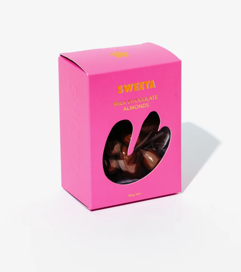 SWEETA MILK CHOCOLATE ALMONDS 100G
